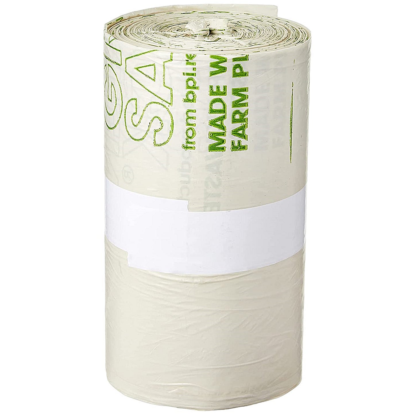 The Green Sack Light Duty Pedal Bin Liner in Dispenser, 15 Litre, White, Pack of 300