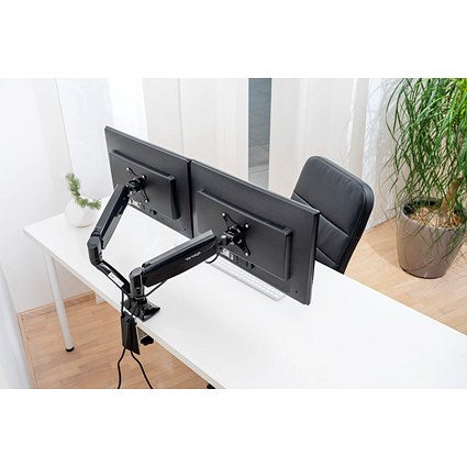 Vantage Office Double Monitor Arm, Black