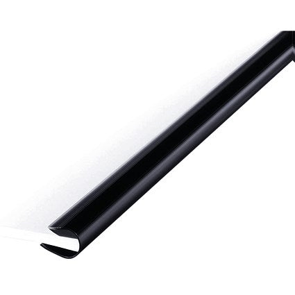 Durable Spinebar, 9mm, Up to 80 A4 Sheets, Black, Pack of 25