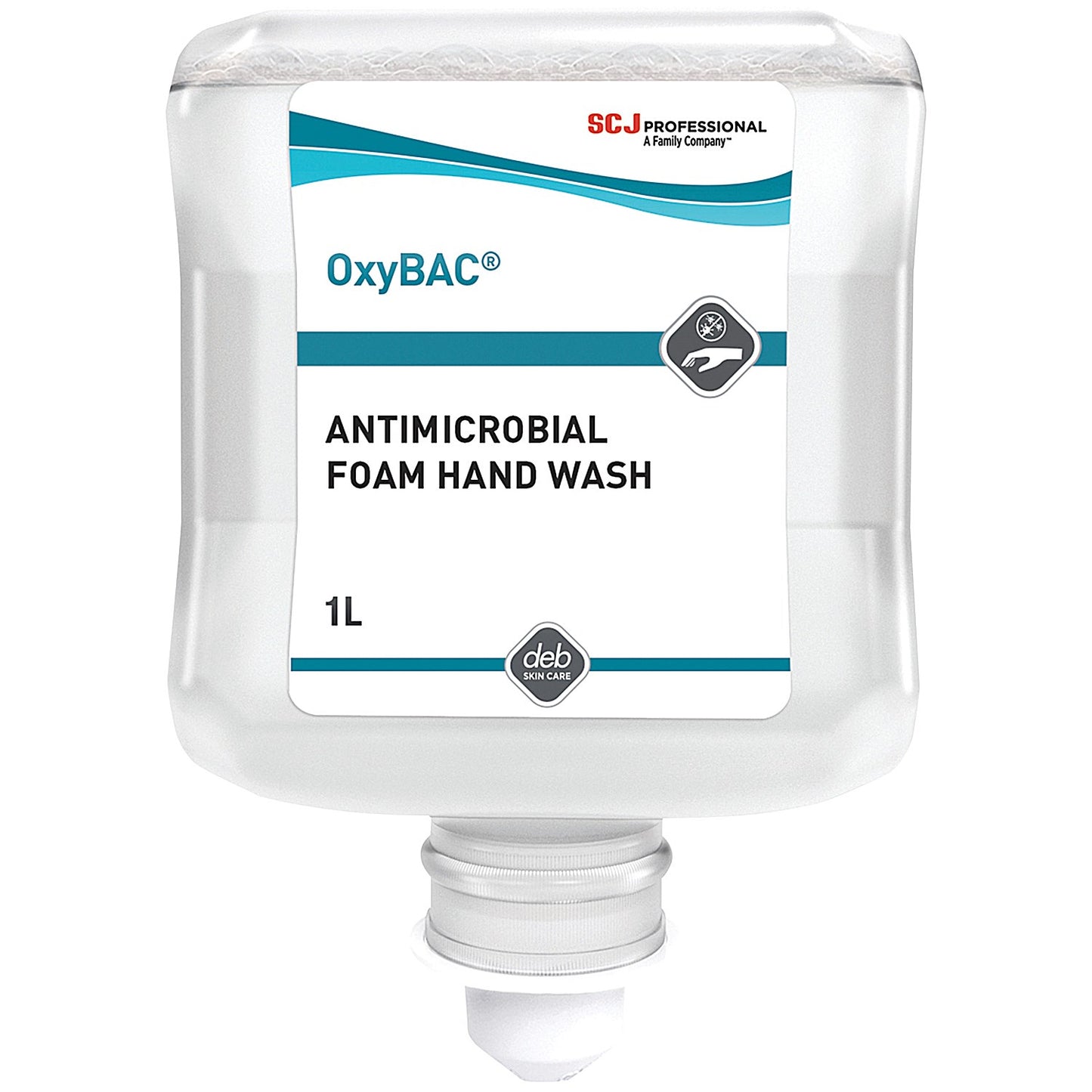 Deb OxyBAC Antibacterial Foam Hand Wash Cartridge, 1 Litre, Pack of 6