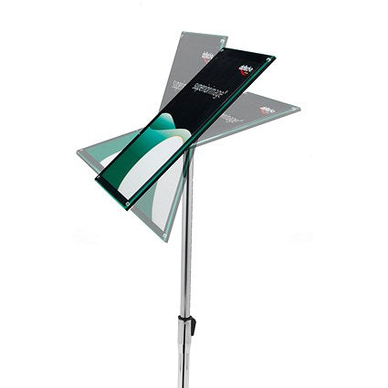 Deflecto Floor Sign Holder, A3, Silver