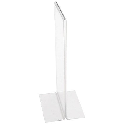 Announce Stand Up Sign Holder, 1/3 A4, Clear
