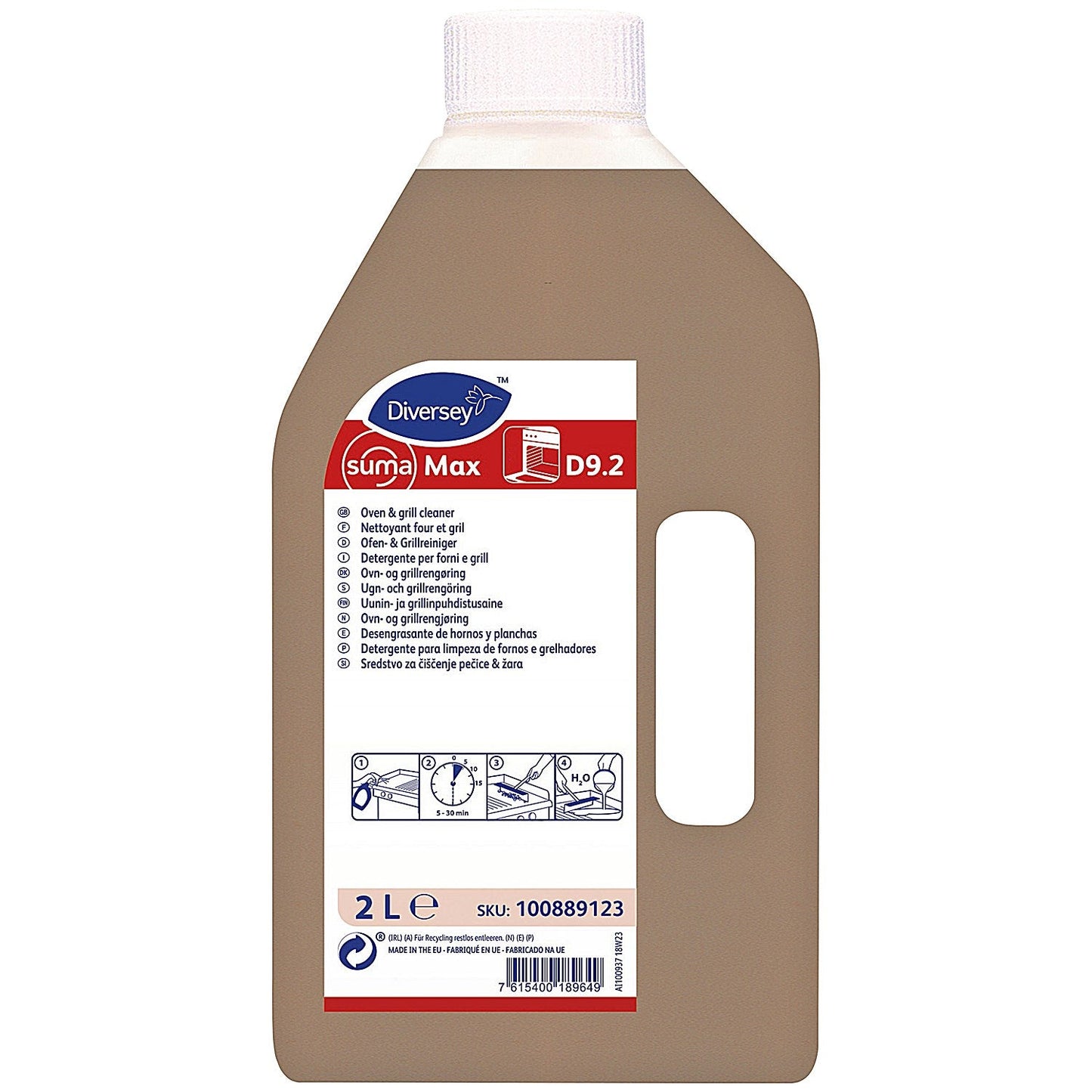 Diversey Suma Max D9.2 Oven and Grill Cleaner, 2 Litres, Pack of 6 Easy2Order : DV10274