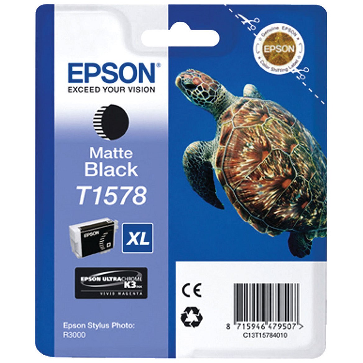 Epson T1578 Matte Black Inkjet Cartridge C13T15784010, T1578