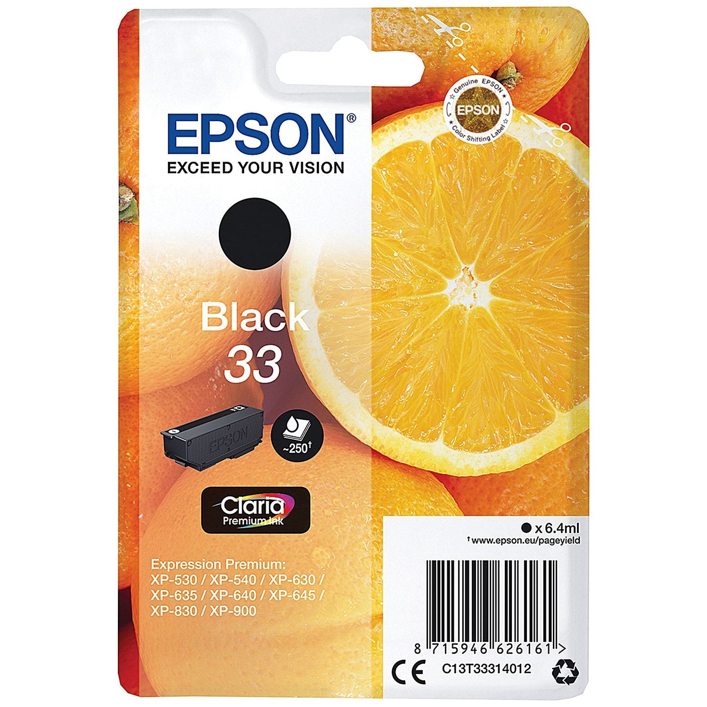 Epson 33 Oranges Ink Cartridge Black C13T33314012 Easy2Order : EP62616