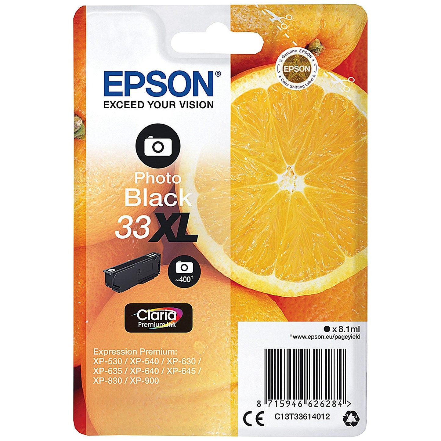 Epson 33XL Oranges Ink Cartridge High Yield Photo Black C13T33614012 Easy2Order : EP62628