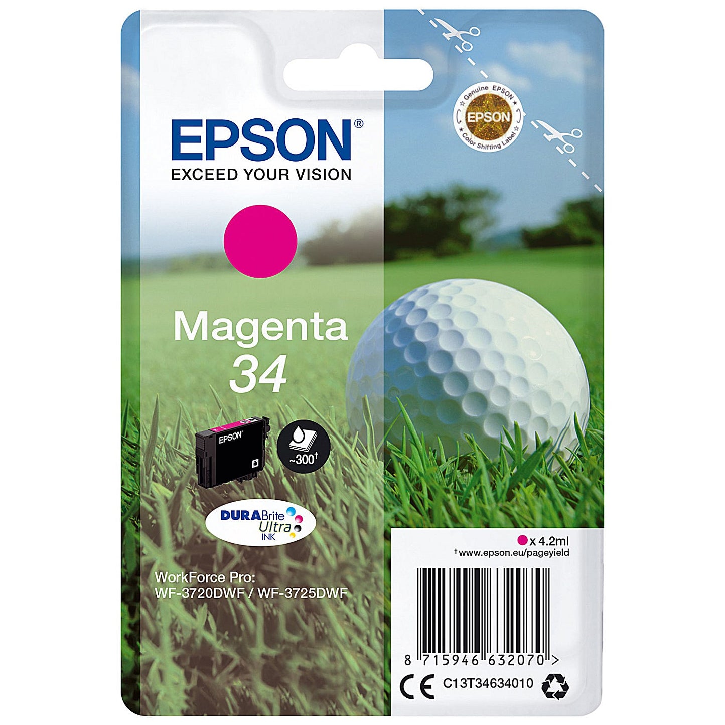 Epson DURABrite 34 Ultra Magenta Ink Cartridge