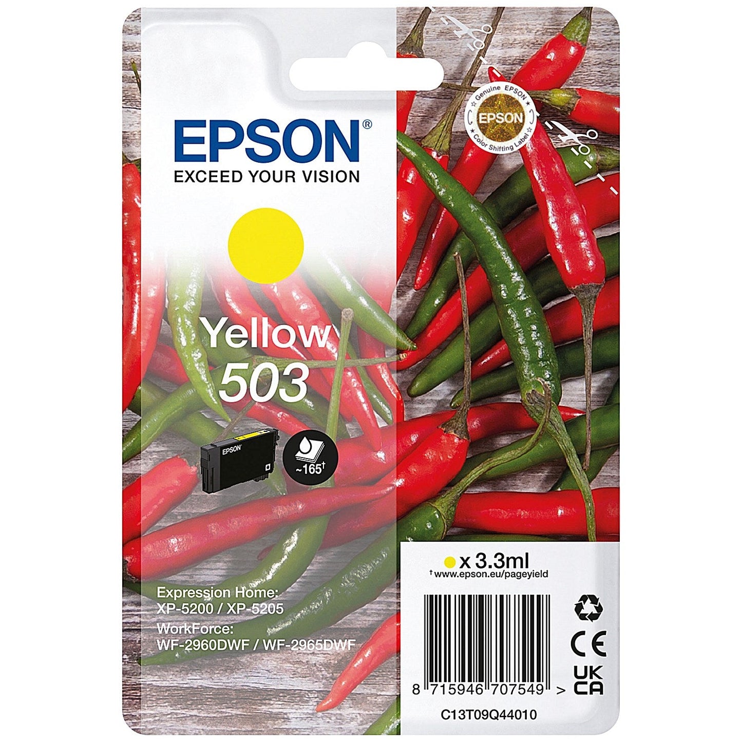 Epson 503 Chillies Ink Cartridge Yellow C13T09Q44010 Easy2Order : EP70754