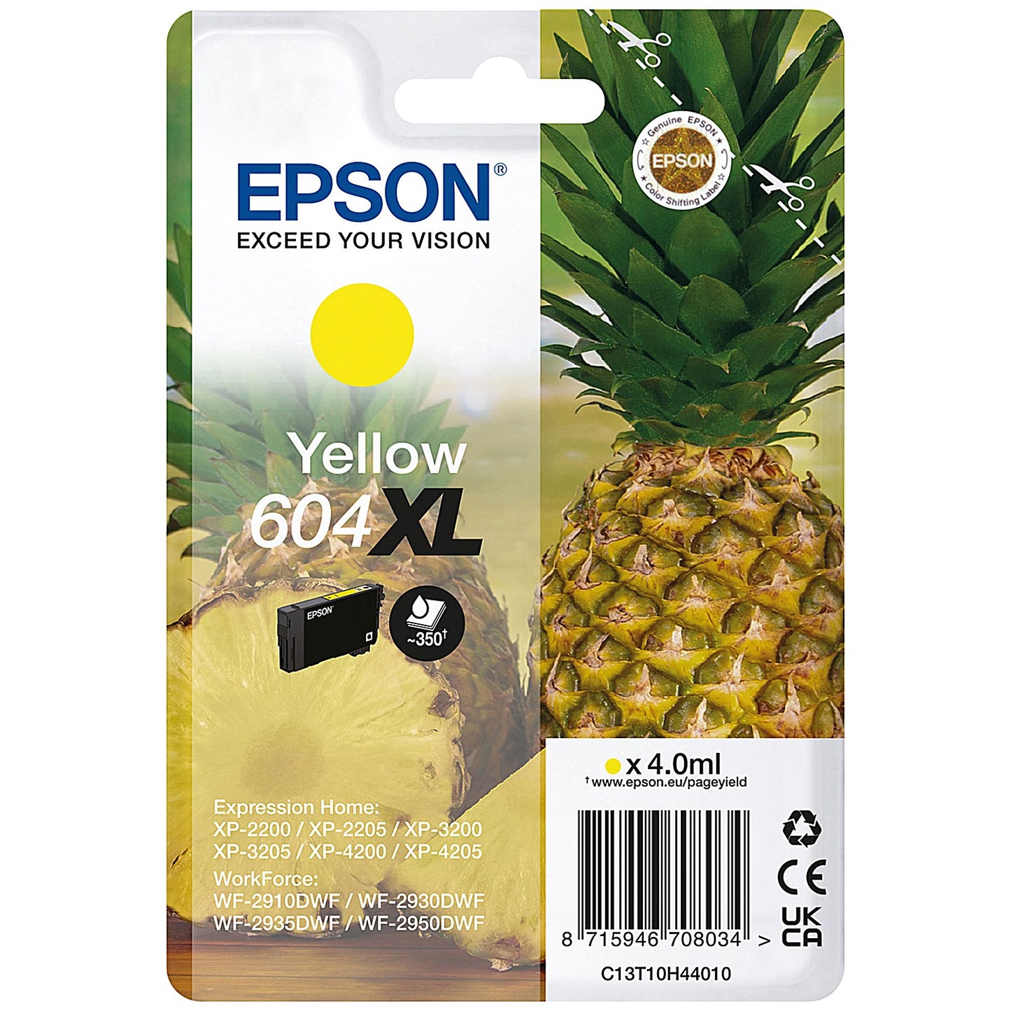 Epson 604XL Pineapple Ink Cartridge High Yield Yellow C13T10H44010