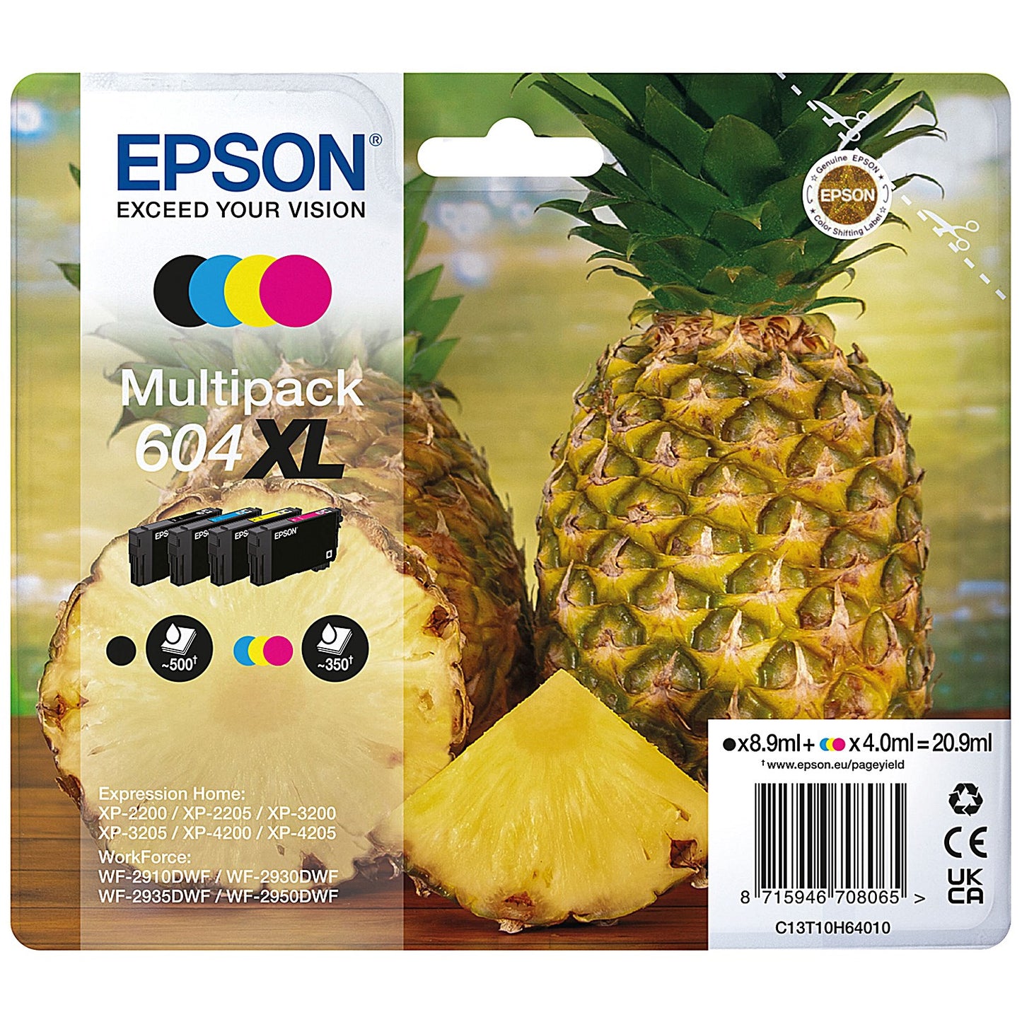 Epson 604XL Pineapple Ink Cartridge High Yield CMYK Multipack C13T10H64010