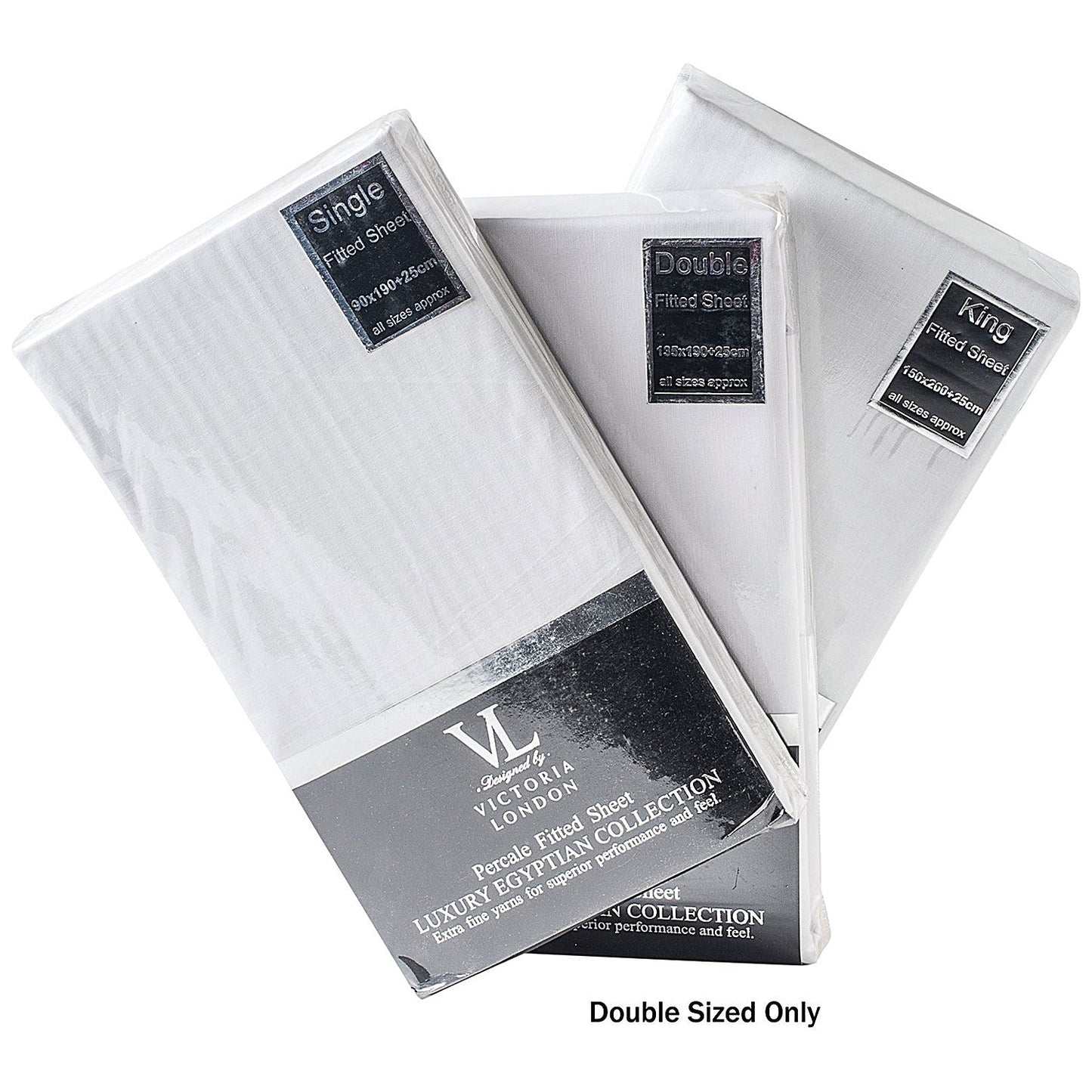 VL Percale Fitted Sheets Double (Pack of 20) Easy2Order : ETX06693