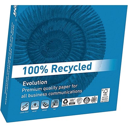 Evolution A3 Business Recycled Paper, White, 100gsm, Ream (500 Sheets)