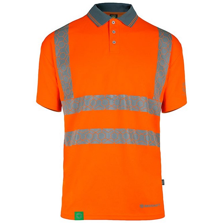 Envirowear Hi-Vis Short Sleeve Polo Shirt, Orange, Medium Easy2Order : EWCPKSSORM