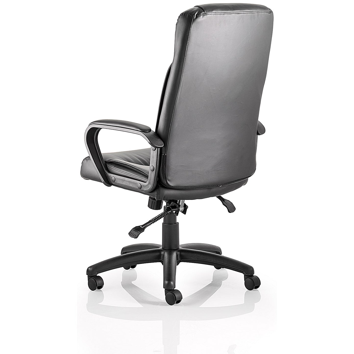 Plaza Executive Chair, Fixed Height Arms, Black