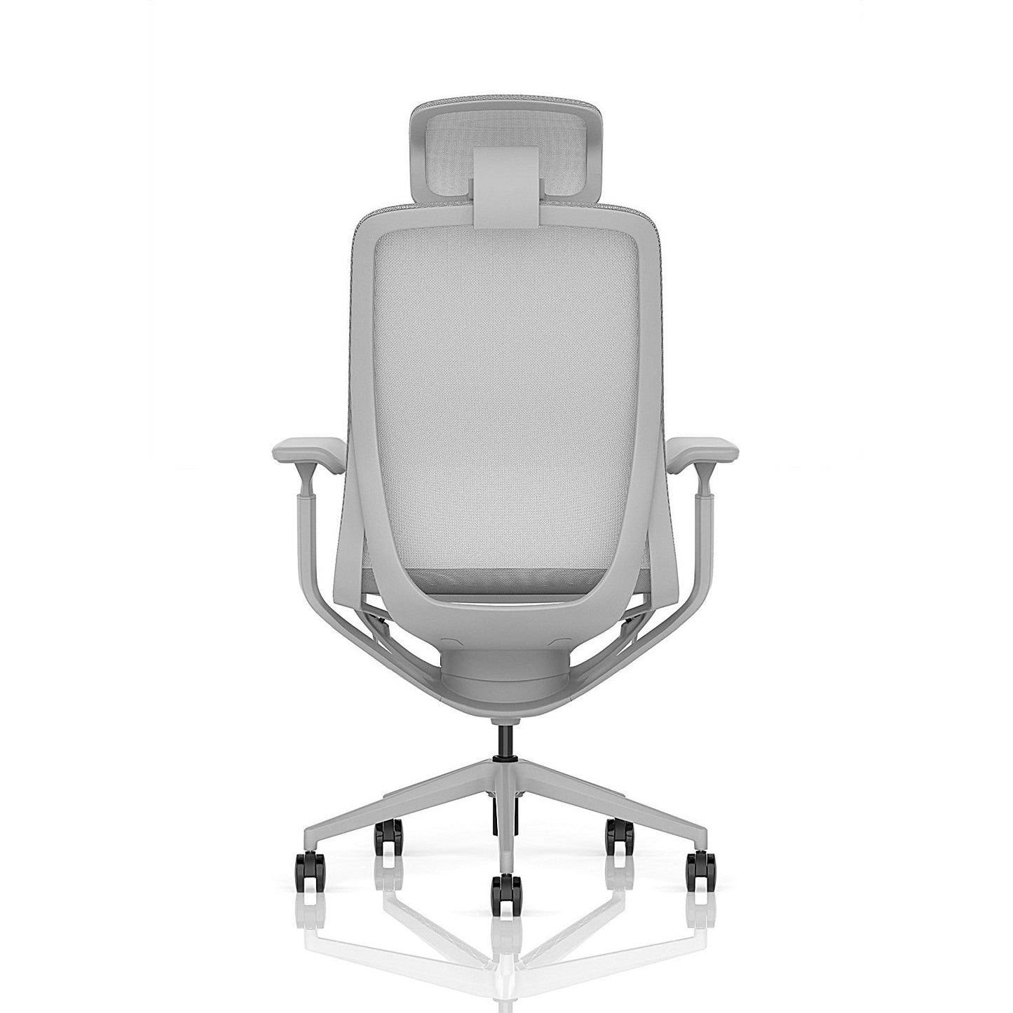 Lumo Executive Mesh Chair With Headrest, Height Adjustable Arms, Halo Grey Easy2Order : EX000270