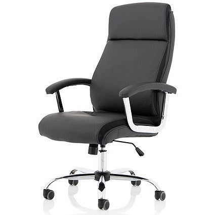 Hatley Executive Chair, Fixed Height Arms, Black