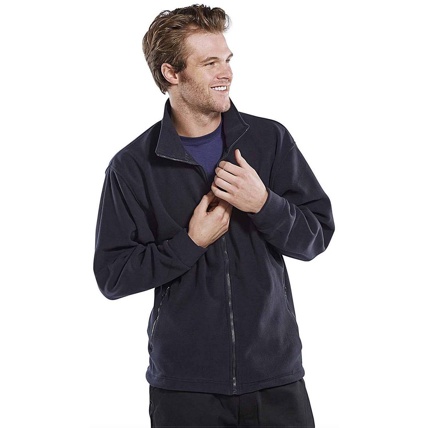 Beeswift Standard Fleece Jacket, Navy Blue, Small Easy2Order : FLJNS