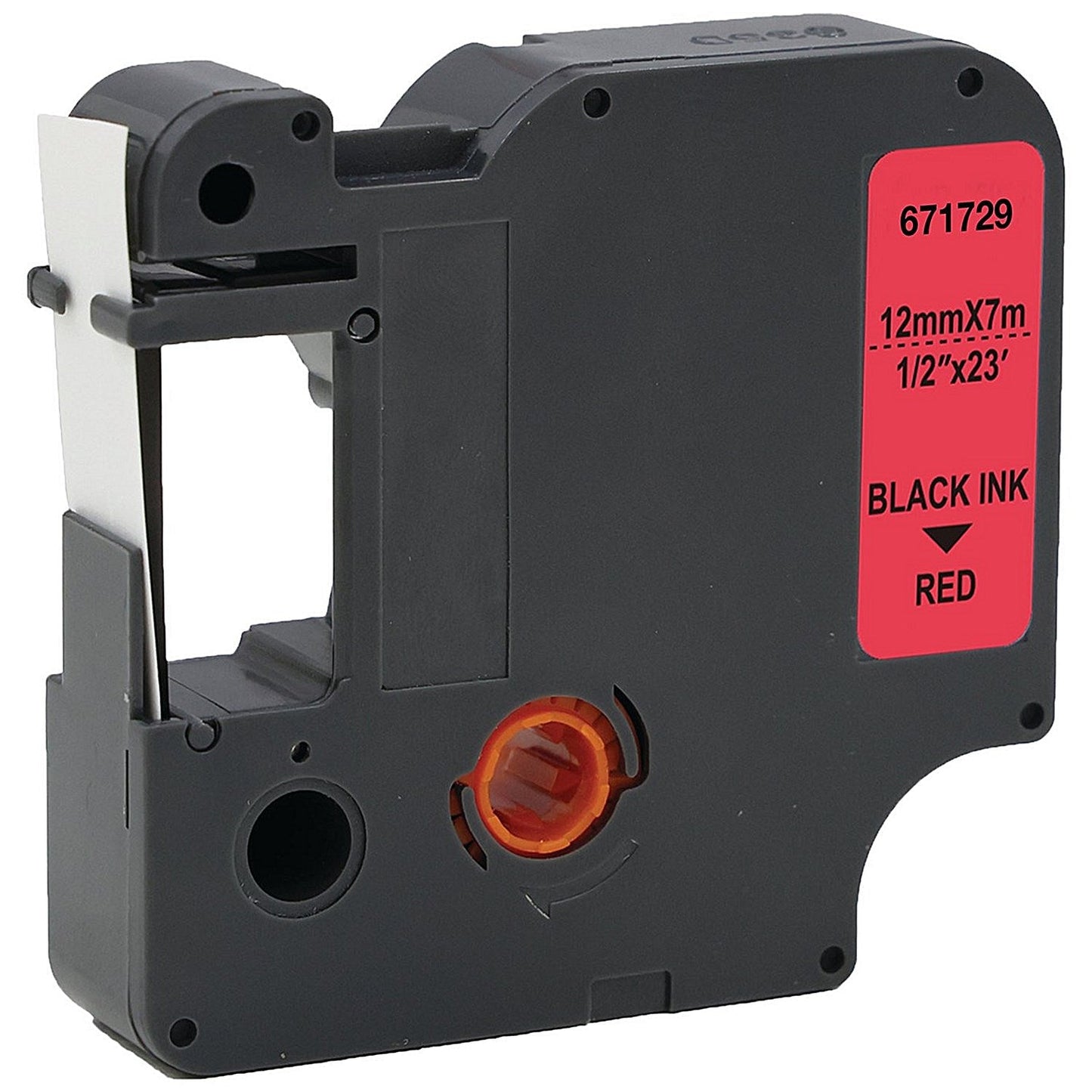 Five Star Non-OEM Replacement for Dymo 45017 Black on Red 12mm x 7m FS671729 Easy2Order : FS671729