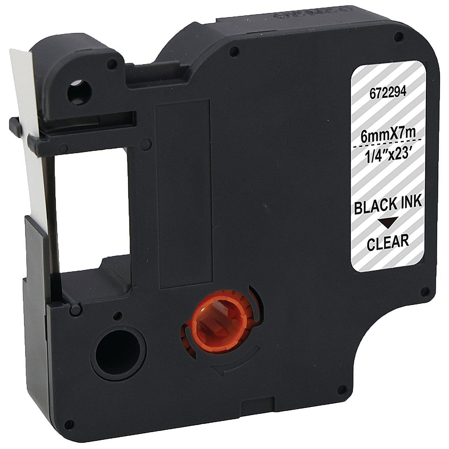 Five Star Non-OEM Replacement for Dymo 43610 Black on Clear 6mm x 7m FS672294 Easy2Order : FS672294