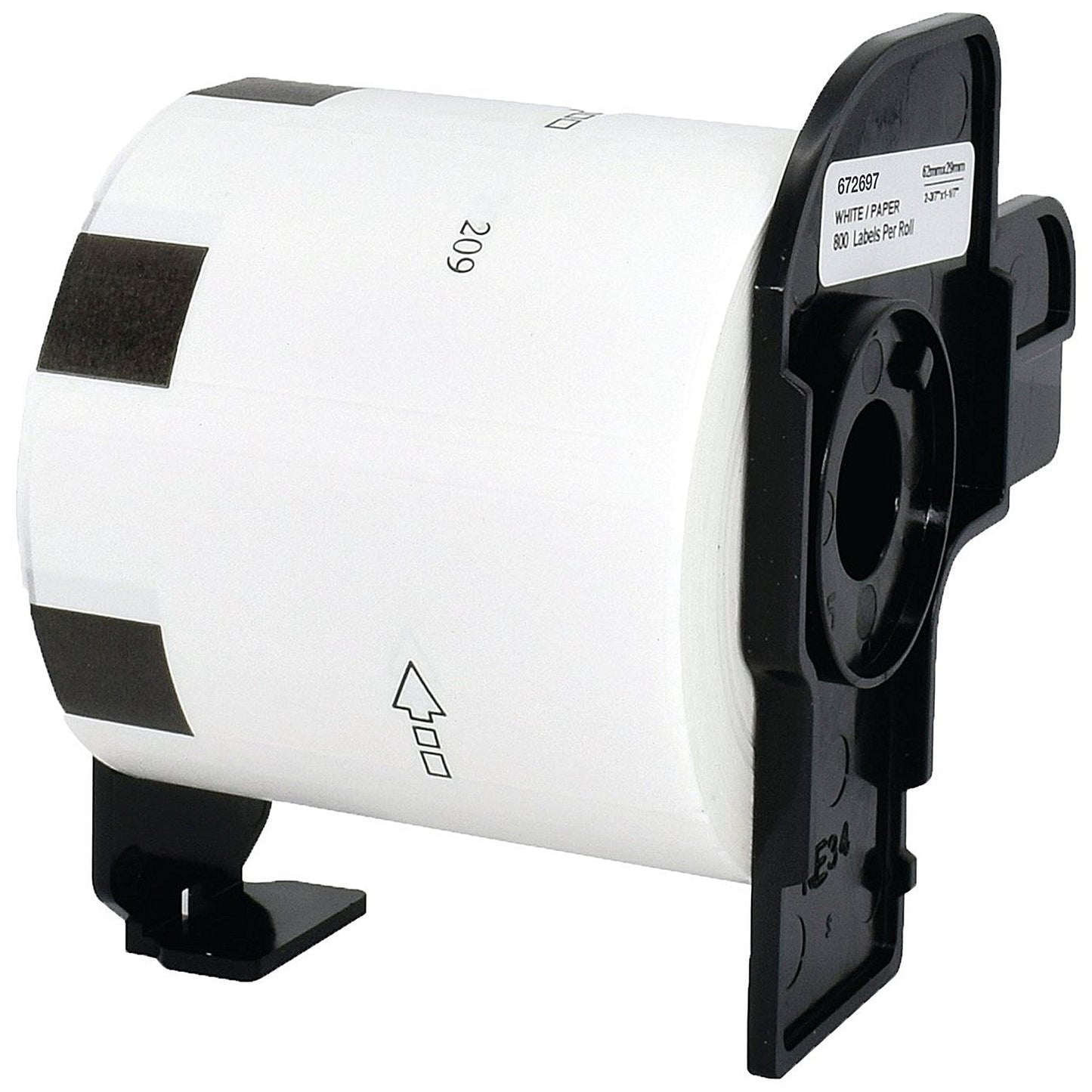 Five Star Non-OEM Replacement for Brother DK-11209 Black on White 62mm x 29mm 800/Roll FS672697 Easy2Order : FS672697