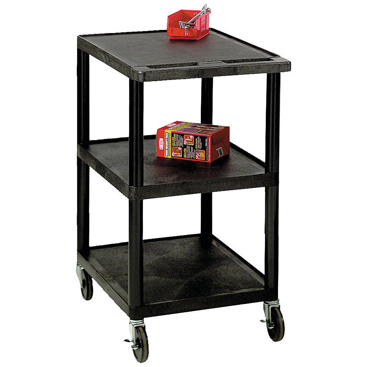 GPC 3 Shelf Service Trolley Black GI341L