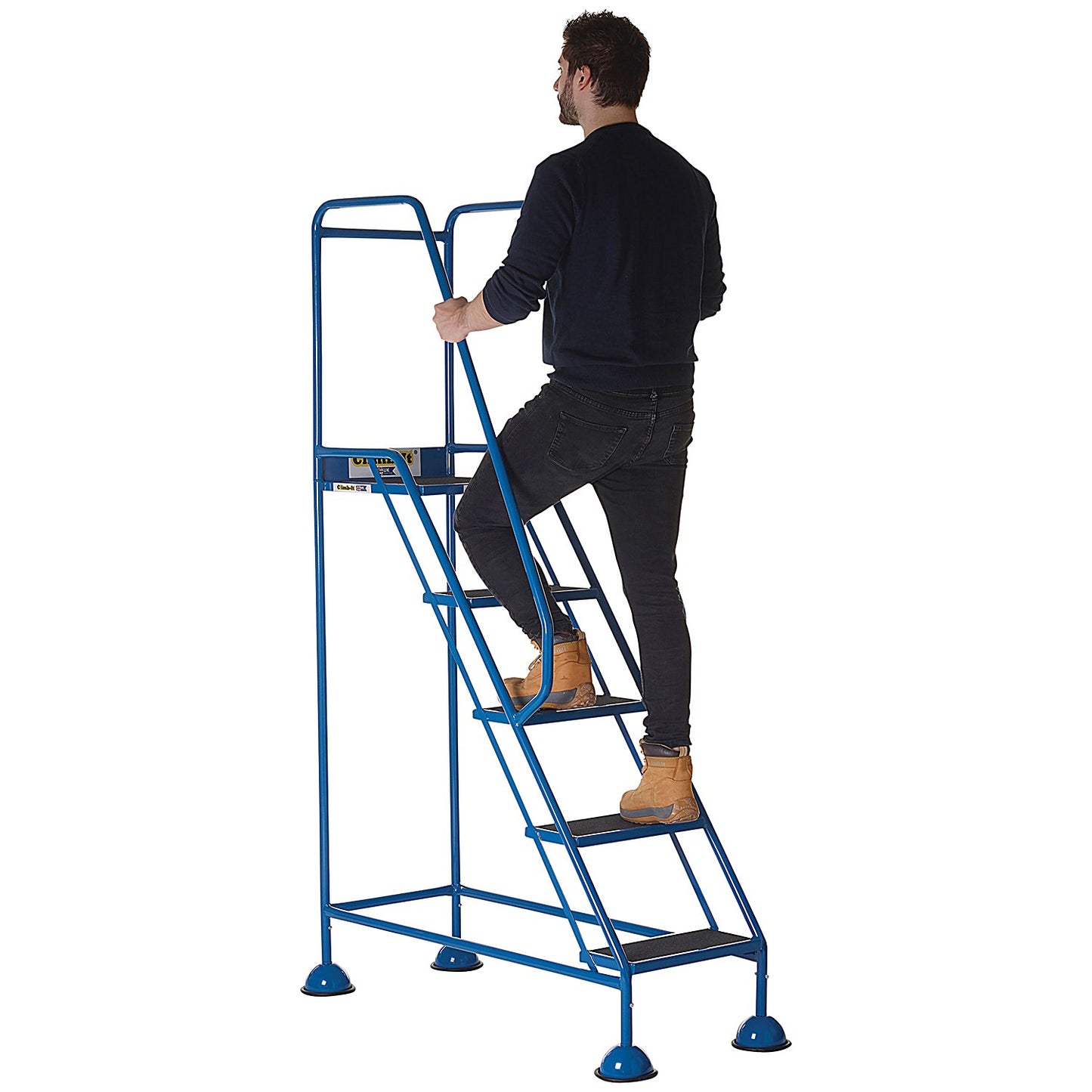 Climb-It Domed Feet Anti Slip Step, 2 Tread, Blue