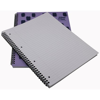 Europa Splash Notebooks, A4+, Ruled & Perforated, 160 Pages, Purple, Pack of 3