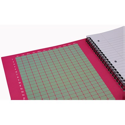 Europa Splash Notebooks, A4+, Ruled & Perforated, 160 Pages, Pink, Pack of 3
