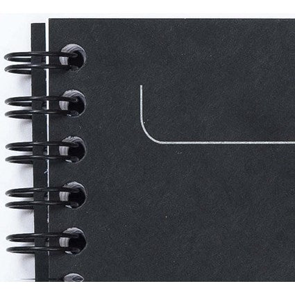 Europa Wirebound Notebook, A5, Ruled & Perforated, 120 Pages, Black, Pack of 10