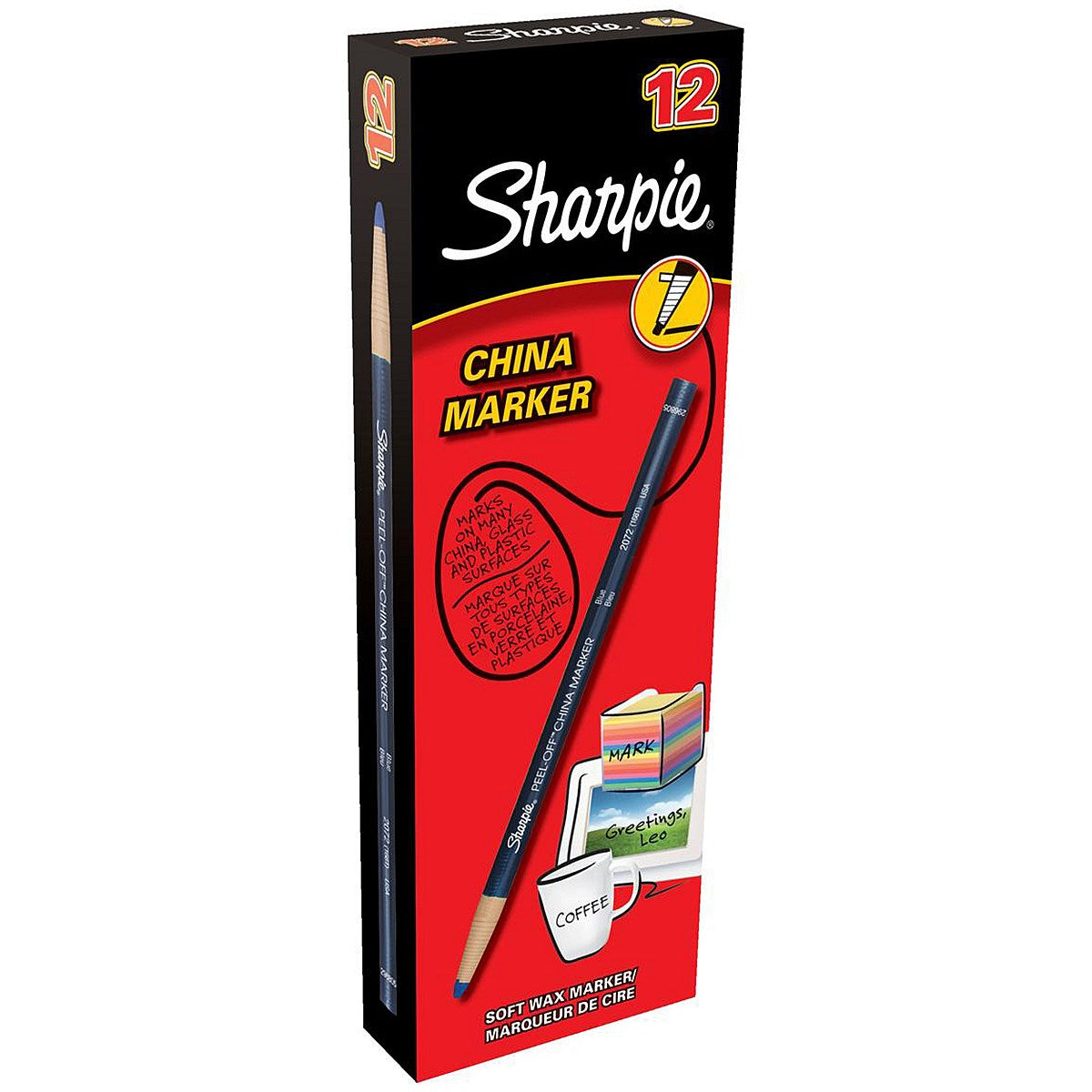 Sharpie China Wax Marker Pencil, Black, Pack of 12 Easy2Order : GL03119