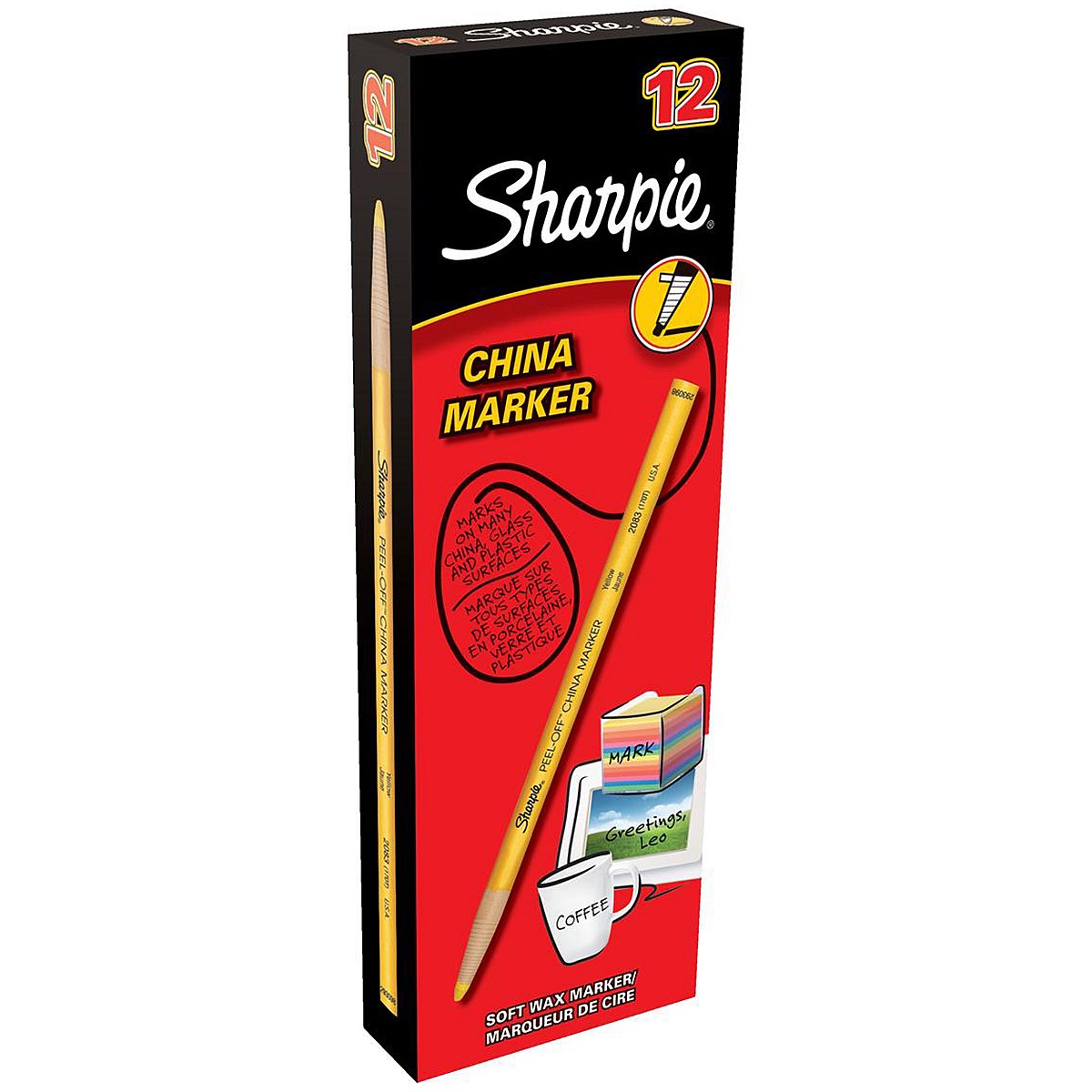 Sharpie China Wax Marker Pencil, Yellow, Pack of 12 Easy2Order : GL03515