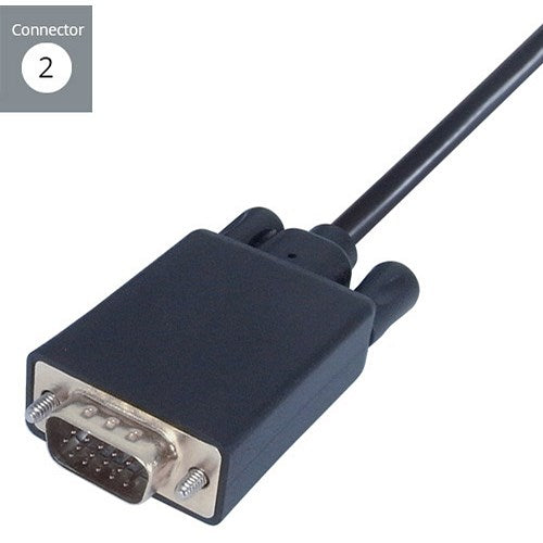 Connekt Gear USB C to VGA Cable, 2m Lead, Black