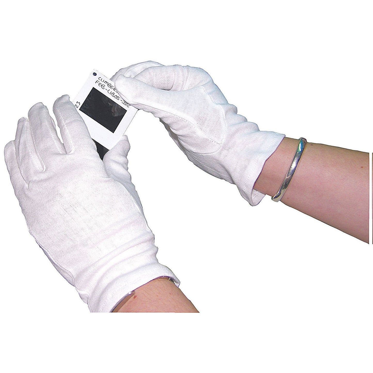 Everyday Knitted Cotton Gloves, Large, White, Pack of 10