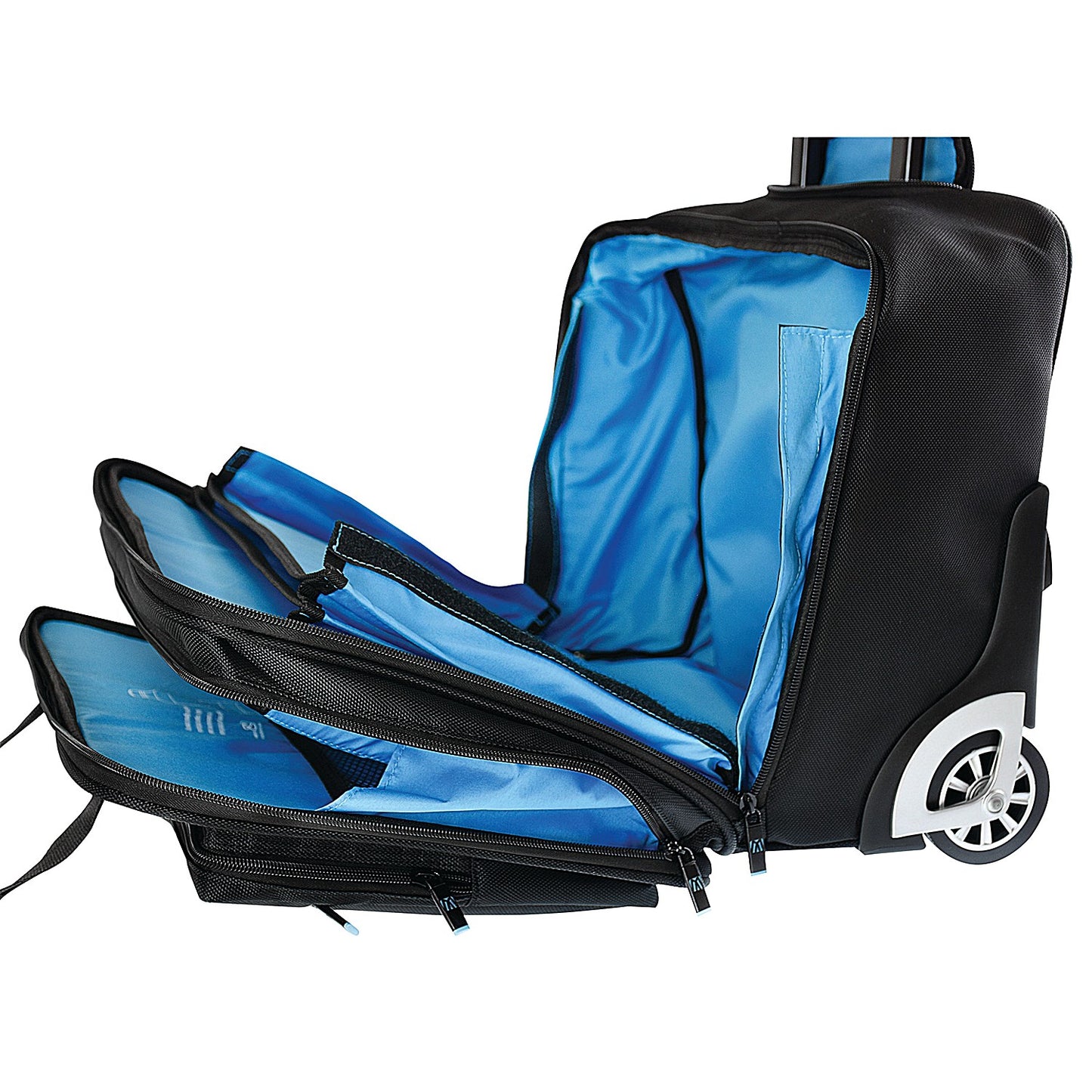 Monolith Blue Line Wheeled Laptop Case, For up to 15.6 Inch Laptops, Black