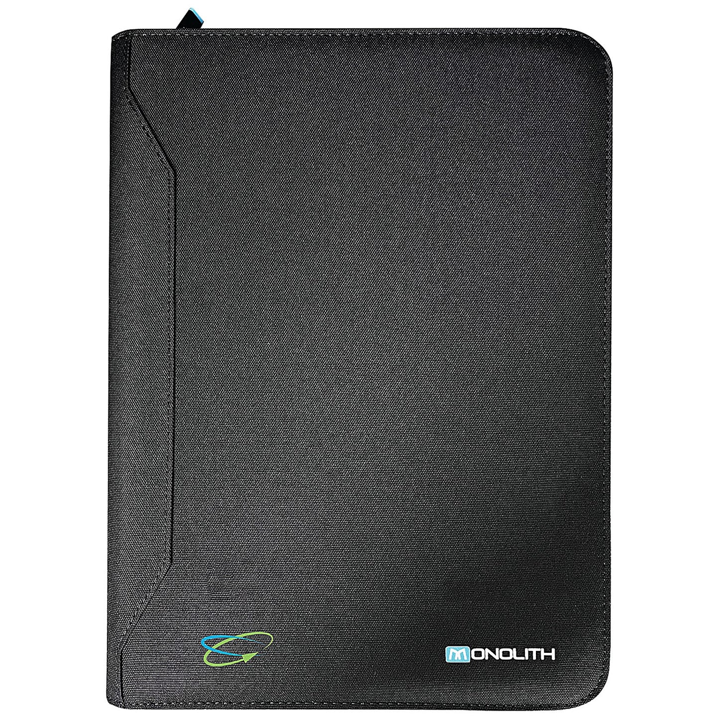 Monolith Blueline Zipped Conference Folder A4 Black