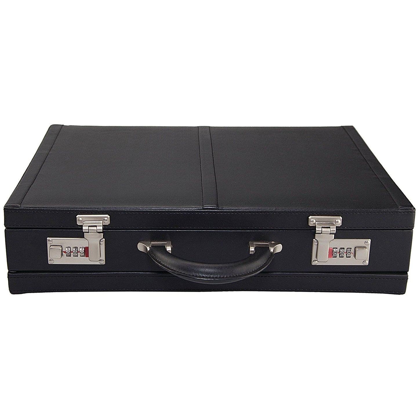 Monolith Leather Look Expandable Brief Case, Black Easy2Order : HM23508