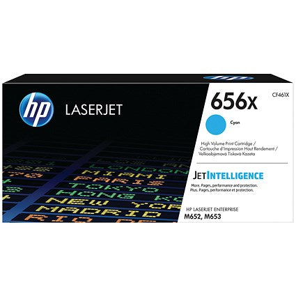 HP 656X High Yield Cyan Original LaserJet Toner Cartridge CF461X