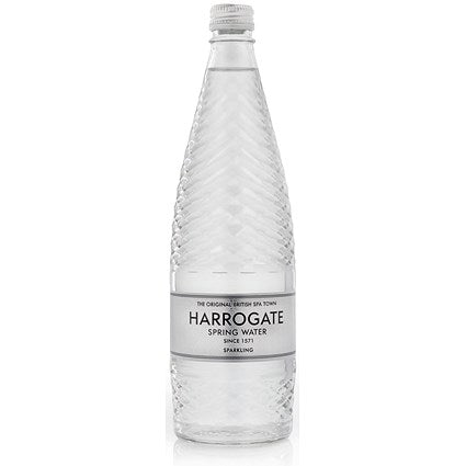 Harrogate Sparkling Water, Glass Bottles, 750ml, Pack of 12