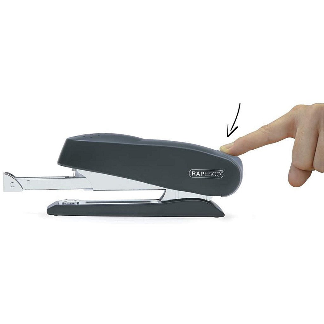 Rapesco Spinna 717 Full Strip Stapler with Paper Guide, Capacity 50 Sheets, Grey