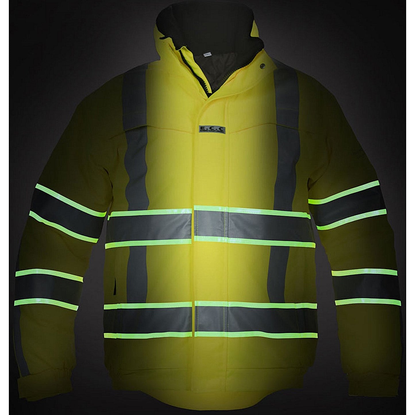 Hydrowear India High Visibility Glow In dark Pilot Jacket, Saturn Yellow, 4XL Easy2Order : HYD131005SY4XL
