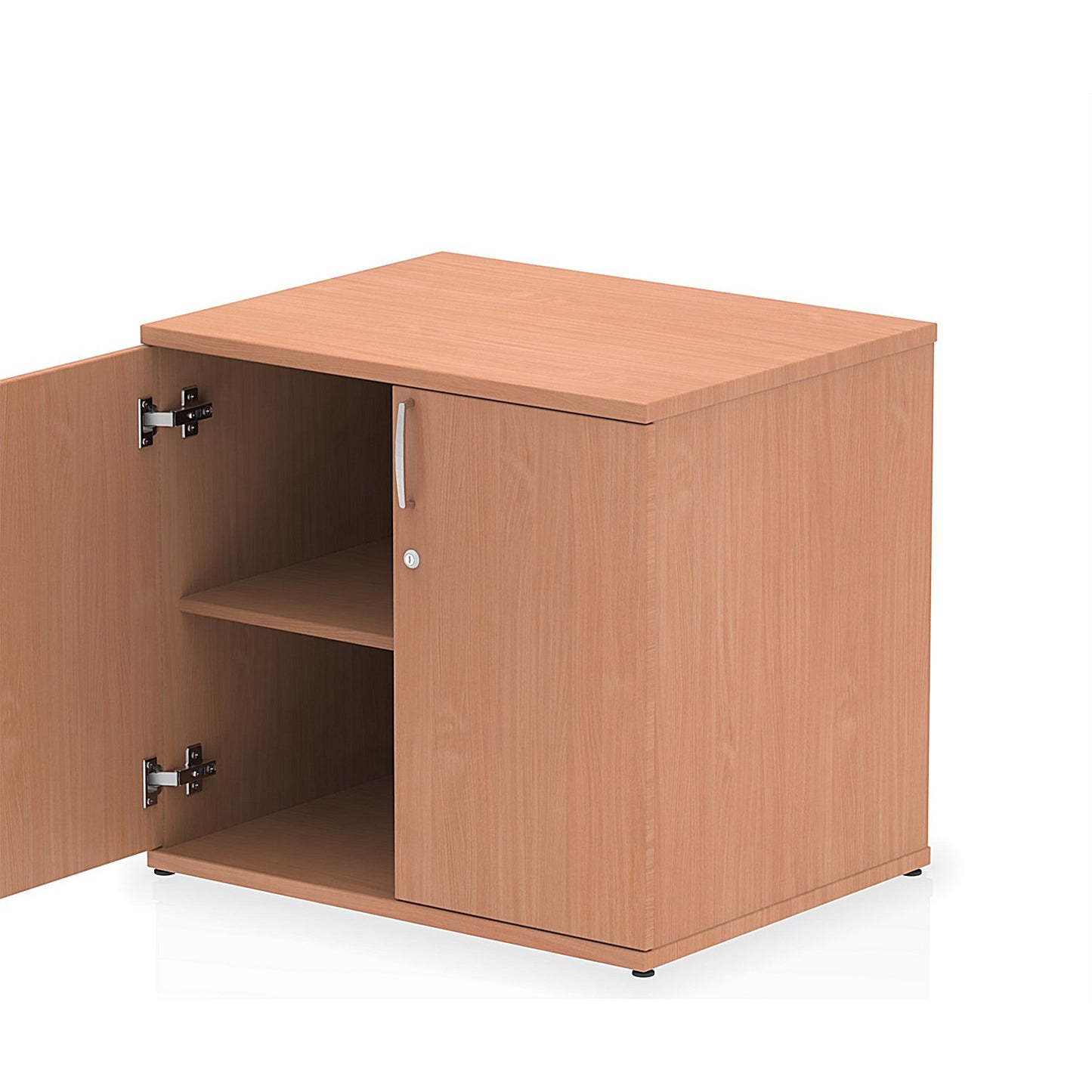Impulse Desk High Cupboard, 1 Shelf, 730mm High, Beech