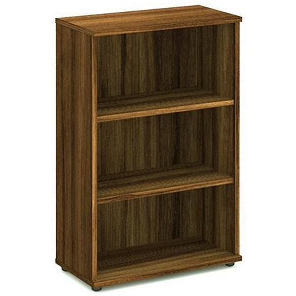 Impulse Medium Bookcase, 2 Shelves, 1200mm High, Walnut Easy2Order : I000110