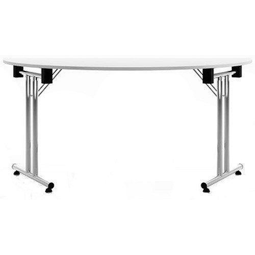 Impulse Semi-circular Folding Table, 1600mm, White