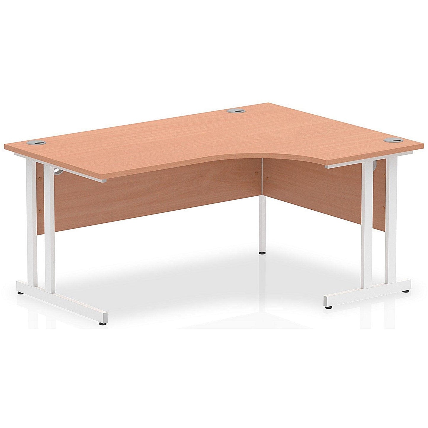 Impulse 1600mm Corner Desk, Right Hand, White Cantilever Leg, Beech Easy2Order : I001876