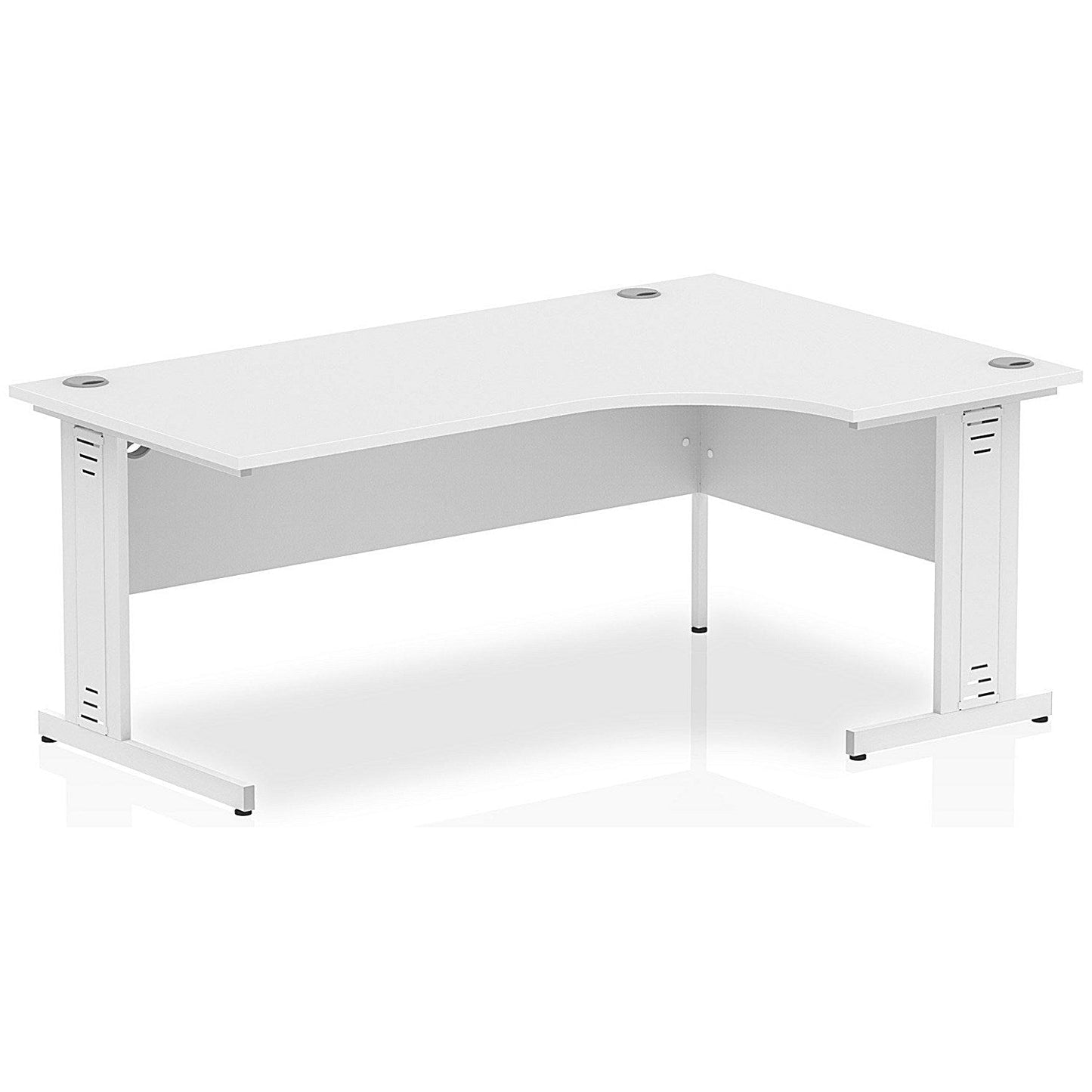 Impulse 1800mm Corner Desk, Right Hand, White Cable Managed Leg, White Easy2Order : I002399