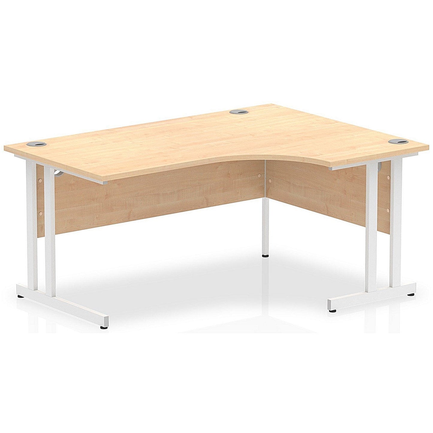 Impulse 1600mm Corner Desk, Right Hand, White Cantilever Leg, Maple Easy2Order : I002619
