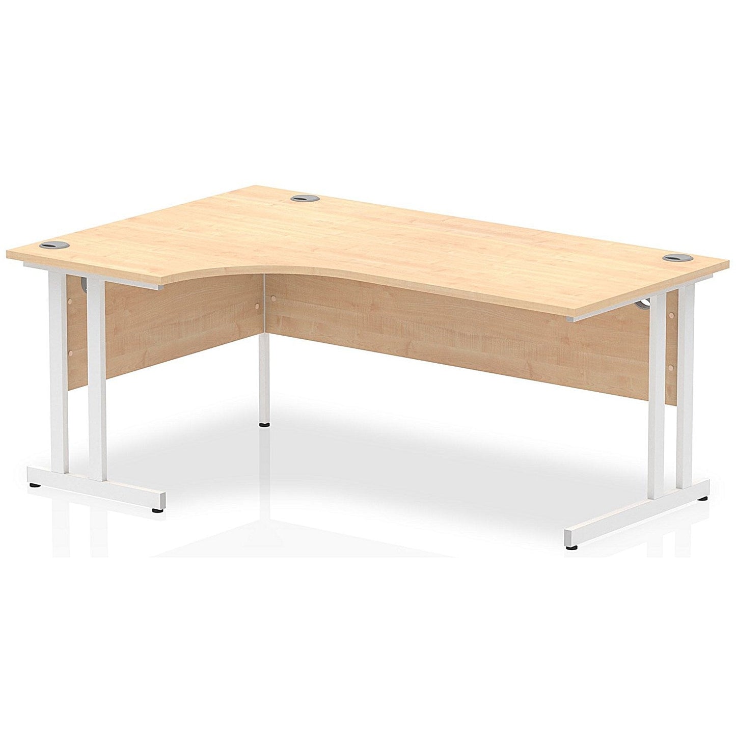 Impulse 1800mm Corner Desk, Left Hand, White Cantilever Leg, Maple Easy2Order : I002620