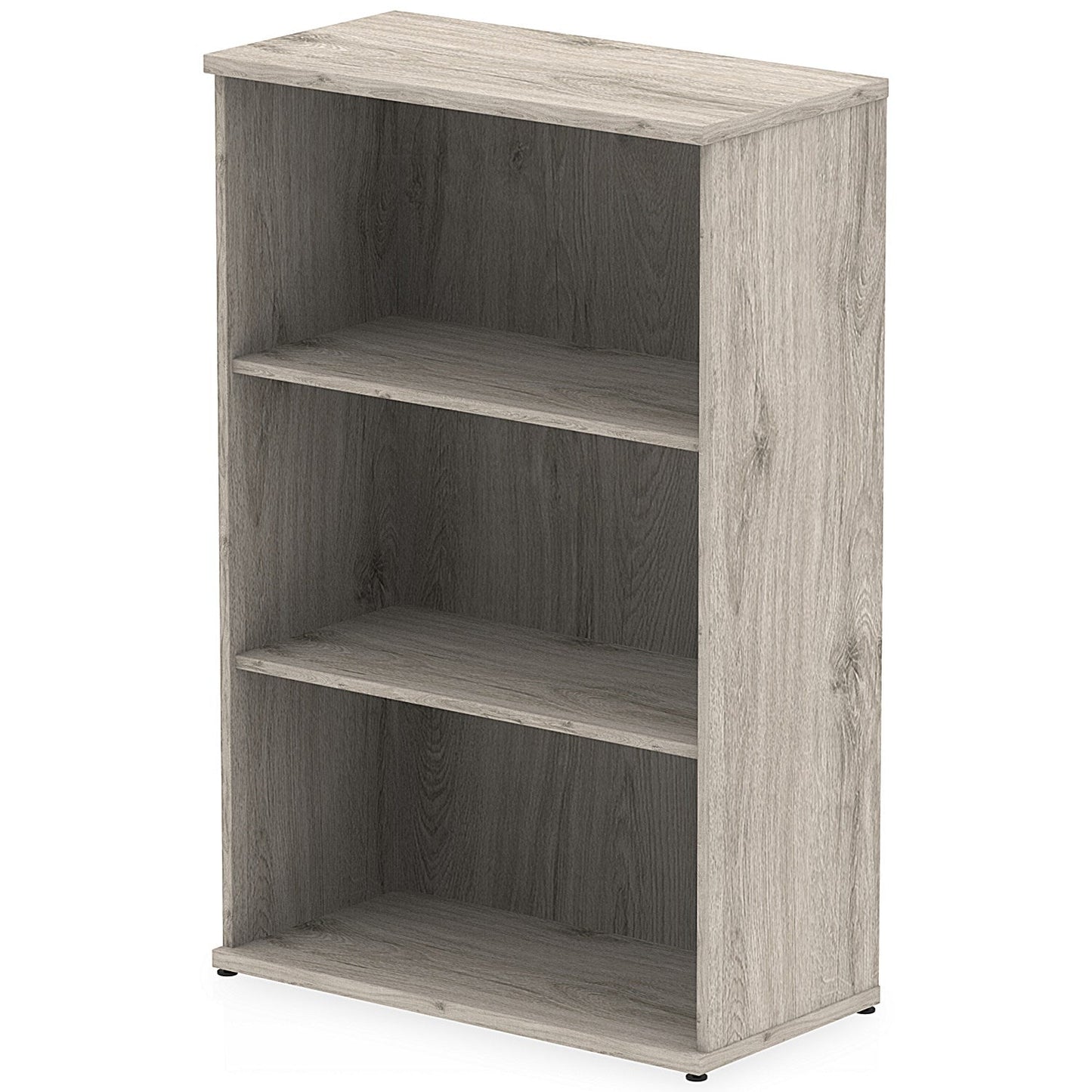 Impulse Medium Bookcase, 2 Shelves, 1200mm High, Grey Oak Easy2Order : I003228