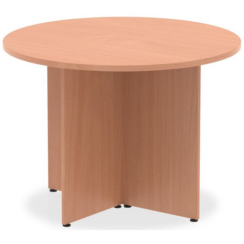 Impulse Circular Table, 1000mm, Beech, Arrowhead Leg Easy2Order : I003395