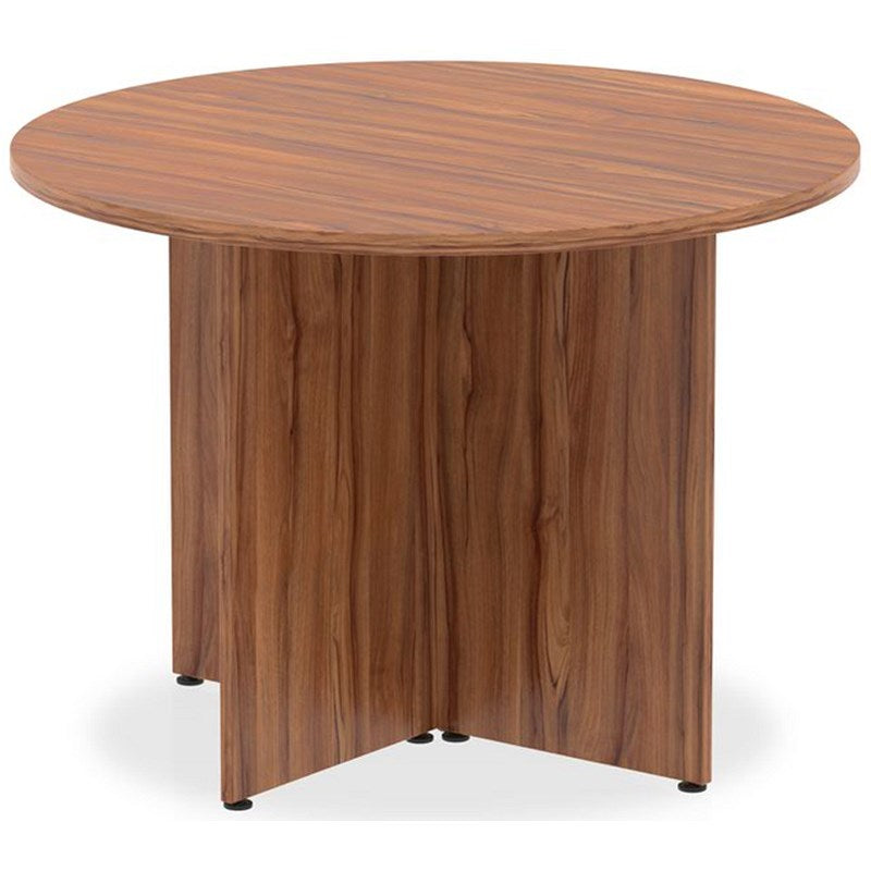 Impulse Circular Table, 1000mm, Walnut, Arrowhead Leg Easy2Order : I003399